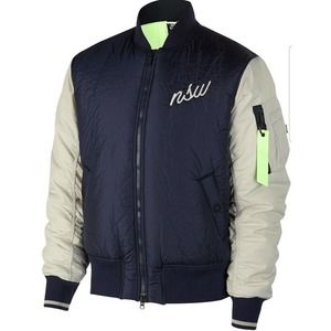 Nike Mens NSW Synthetic Fill Bomber Jacket Obsidian Bone 928917-452 Size XXL